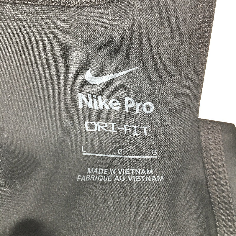 Nike Pro Mid Rise Mesh Paneled Tight Fit Black Leggings Ladies Size Large NEW