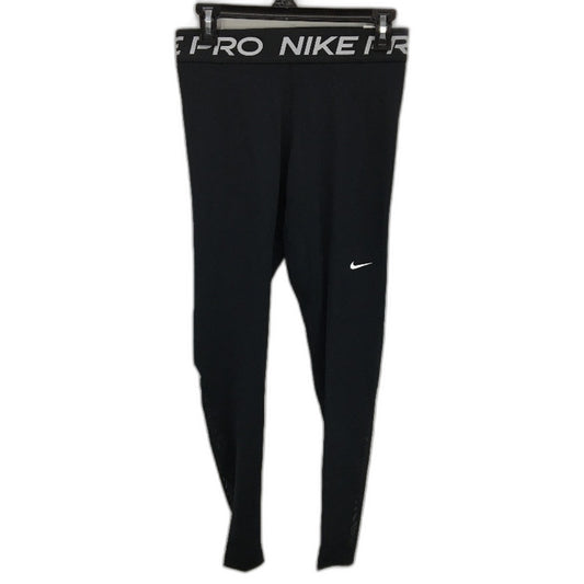 Nike Pro Mid Rise Mesh Paneled Tight Fit Black Leggings Ladies Size Medium NEW