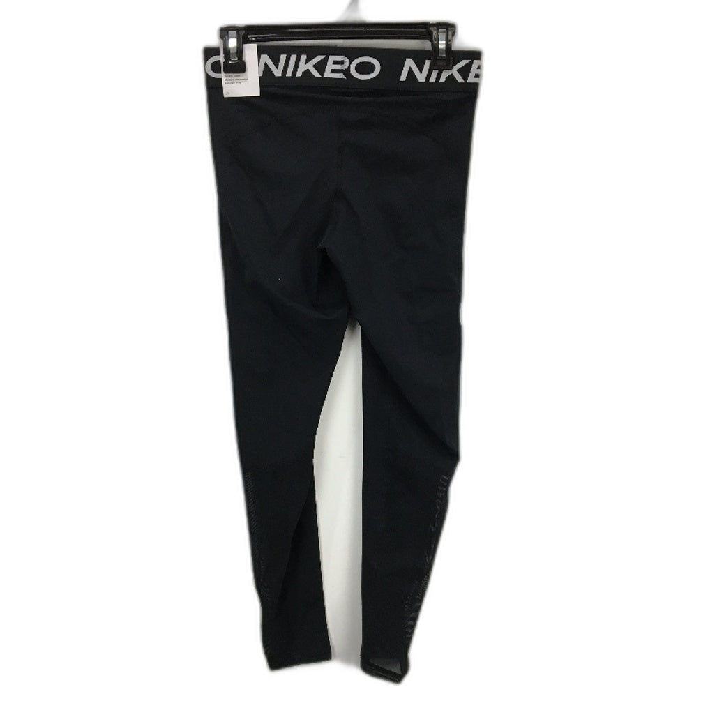 Nike Pro Mid Rise Mesh Paneled Tight Fit Black Leggings Ladies Size Medium NEW