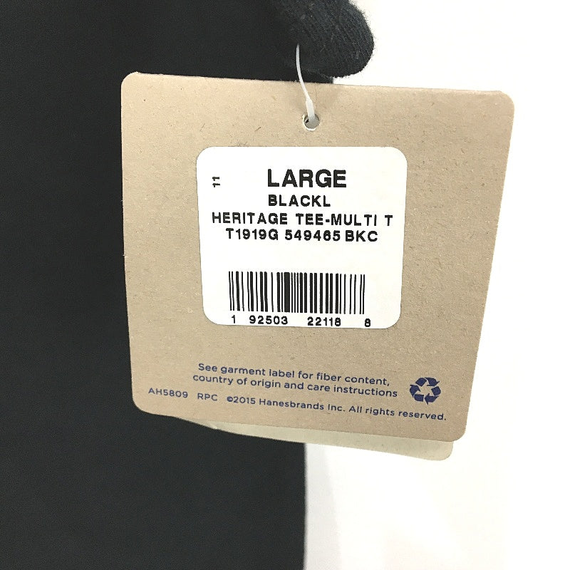 Champion Script Short Sleeve Black Heritage Tee Shirt Mens Size Large NEW