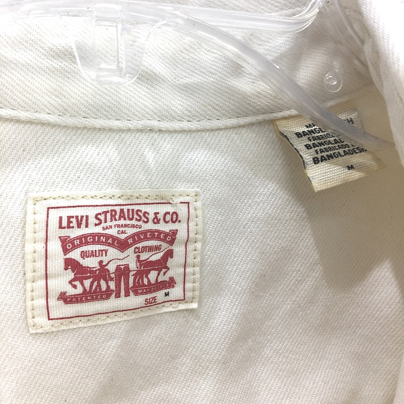 Levi's Teodora Western Yoke Detailing White Shirt Ladies Size Medium NEW