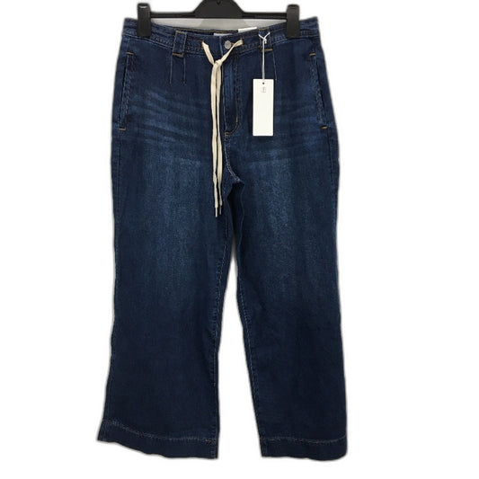 Just Jeans Tie Waist Wide Ankle Indigo Denim Jean Ladies Size AU 12 NEW