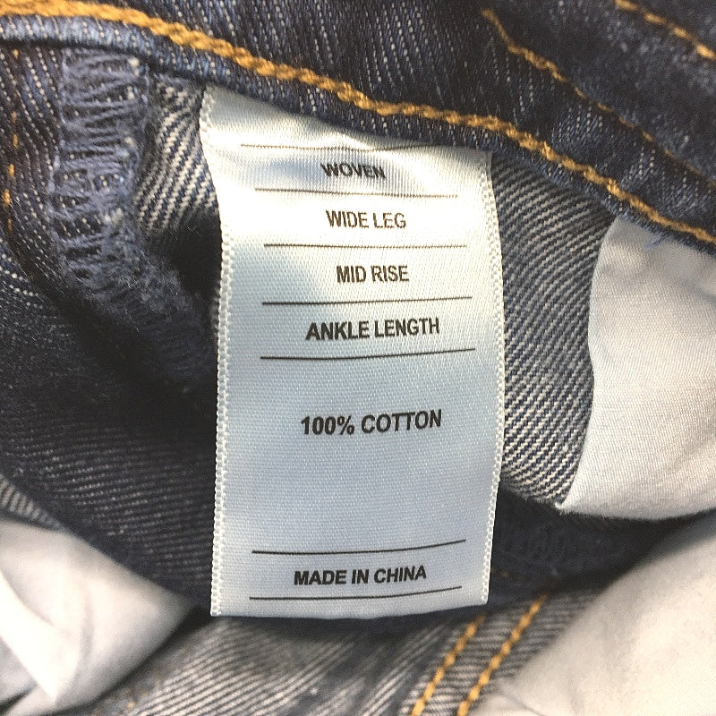 Just Jeans Tie Waist Wide Ankle Indigo Denim Jean Ladies Size AU 12 NEW