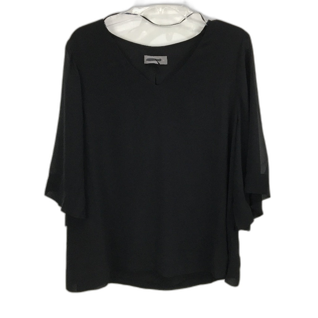Jacqui.E Sera Black V Neck Elbow Drape Top Ladies Size AU 16 NEW