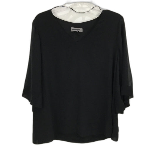 Jacqui.E Sera Black V Neck Elbow Drape Top Ladies Size AU 16 NEW