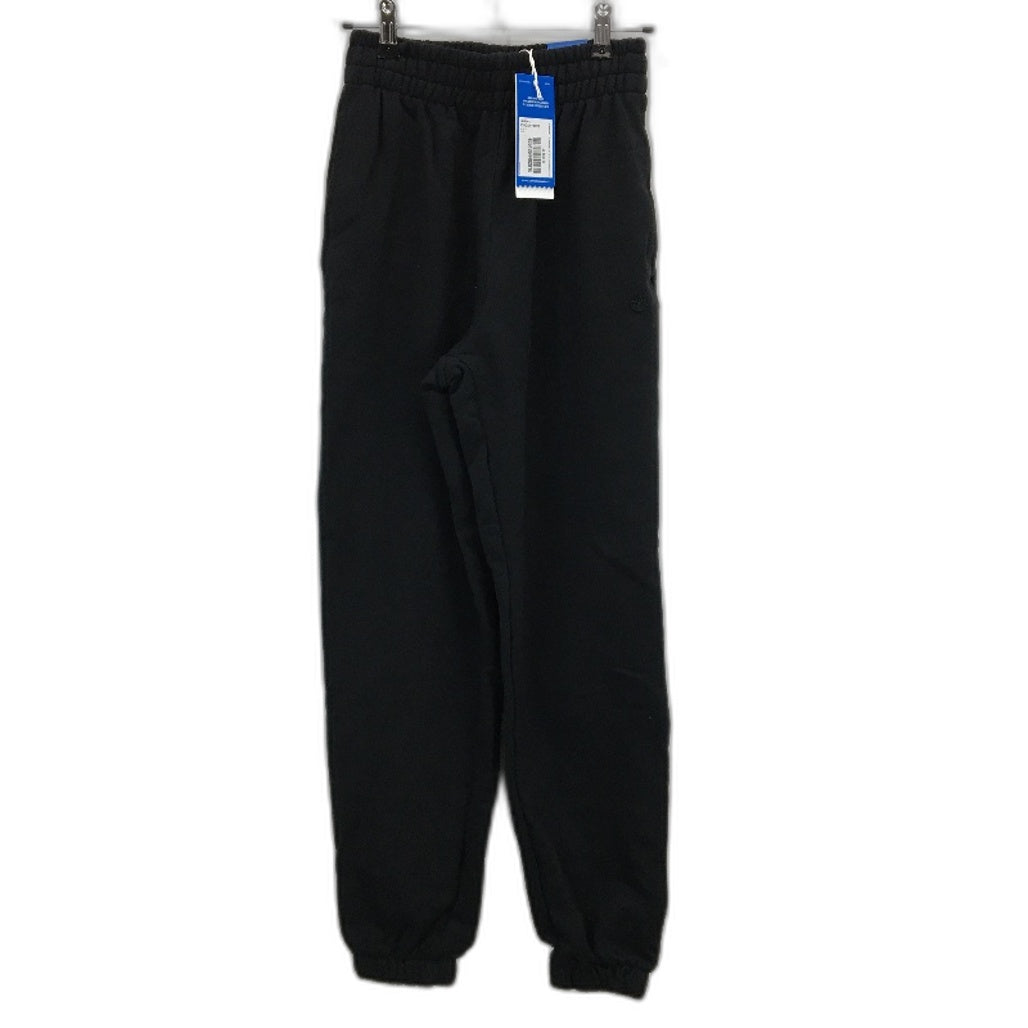 Adidas Essentials Regular Fit Black Cotton Jogger Pants Ladies Size UK 6 NEW