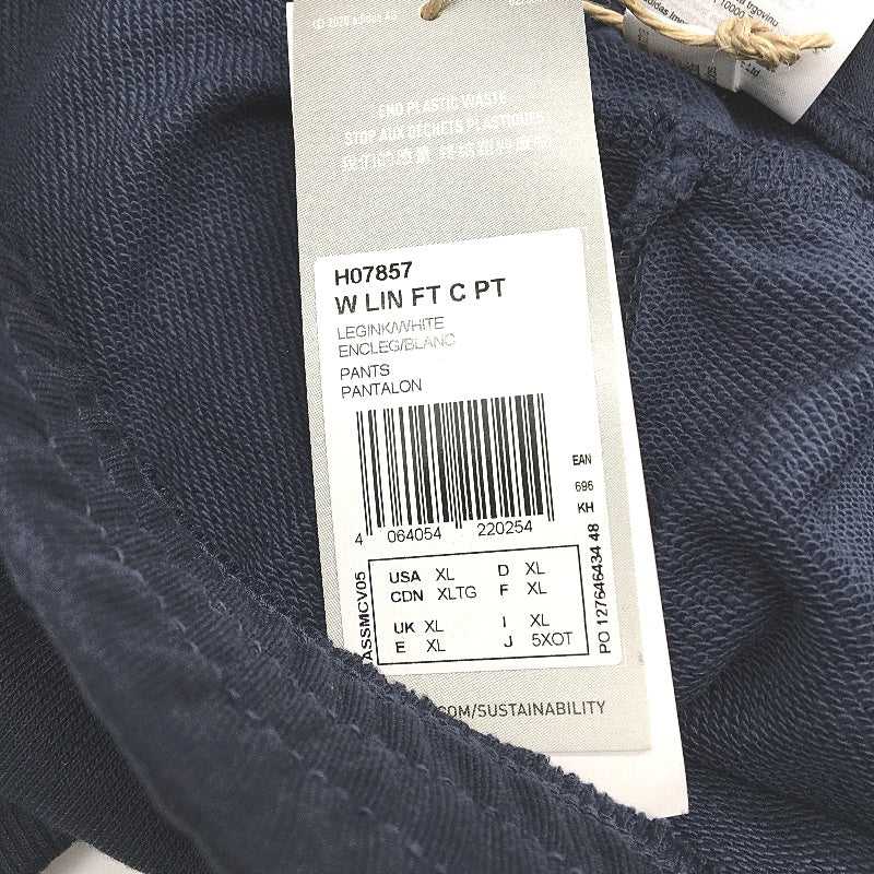 Adidas Essentials Navy Blue French Terry Slim Pants Ladies Size XL NEW