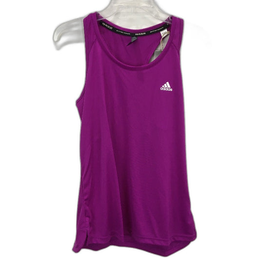 Adidas PrimeBlue AeroReady 3 Stripes Purple Tank Top Ladies Size Small NEW