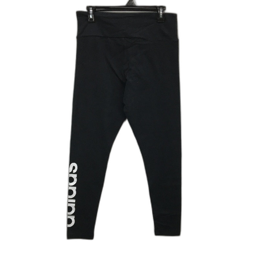 Adidas Essentials Black High Waisted Logo Leggings Ladies Size Large NEW