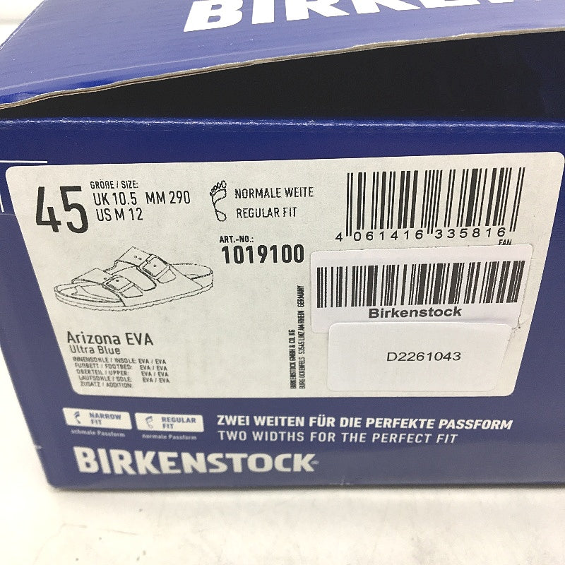 Birkenstock Arizona EVA Blue Regular Fit 2 Strap Slides Men US 12 EU 45 NEW