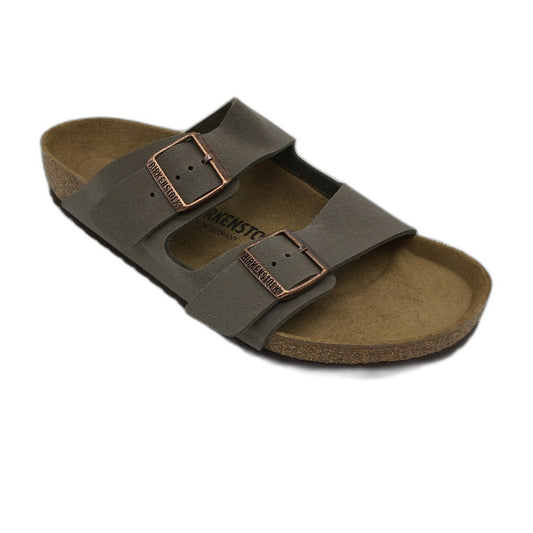 Birkenstock Arizona Regular Fit Stone Leather Sandals Mens US 10 EU 43 NEW