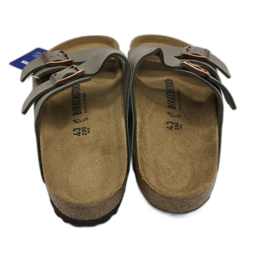 Birkenstock Arizona Regular Fit Stone Leather Sandals Mens US 10 EU 43 NEW