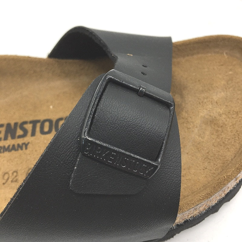Birkenstock Madrid Black Narrow Fit Single Buckle Slides Unisex 42 L11 M9 NEW