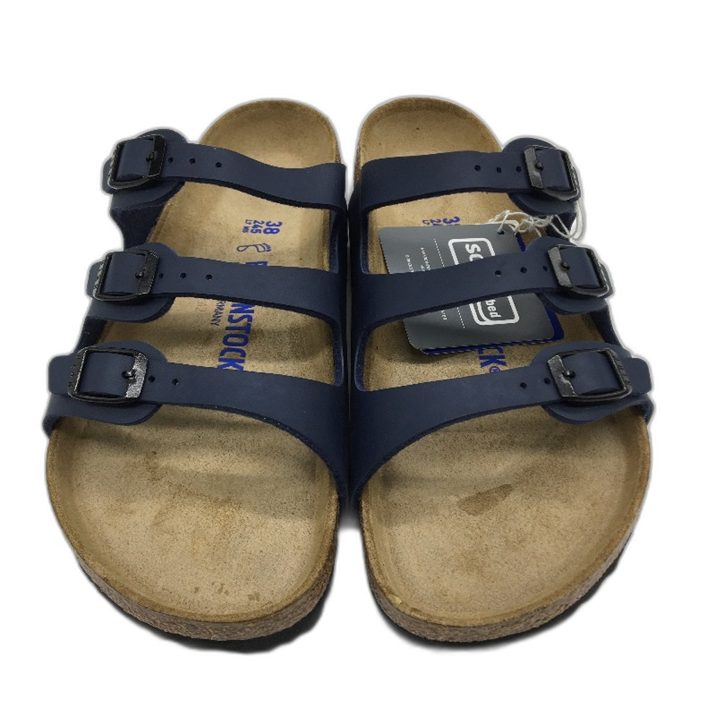 Birkenstock Classic Florida Blue Regular Fit 3 Strap Slides Unisex 38 L7 M5 NEW