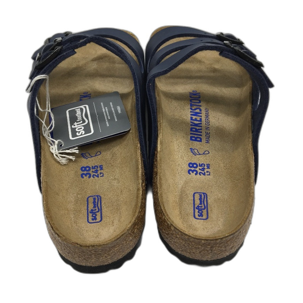 Birkenstock Classic Florida Blue Regular Fit 3 Strap Slides Unisex 38 L7 M5 NEW