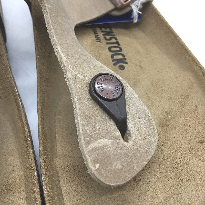 Birkenstock Gizeh Brown Waxy Leather Thong Sandals Unisex L10 M8 EU 41 NEW