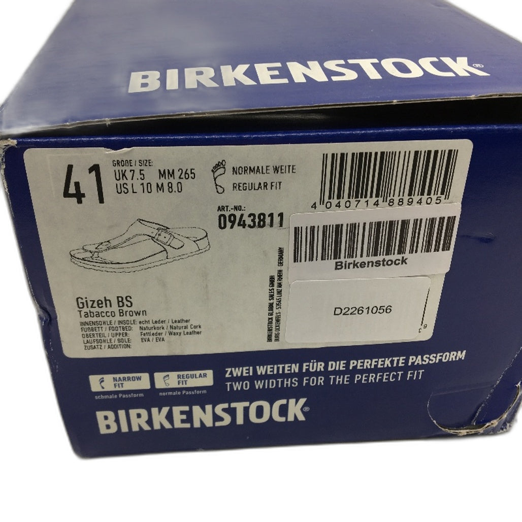 Birkenstock Gizeh Brown Waxy Leather Thong Sandals Unisex L10 M8 EU 41 NEW