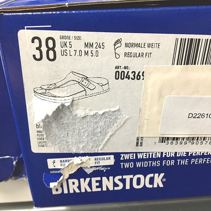 Birkenstock Classic Gizeh Black Regular Thong Sandals Unisex EU 38 L7 M5 NEW