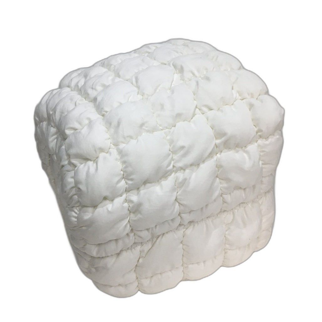 Easy Care White Marshmallow Quilted Puff Quilt Cover Set QUEEN Bed NEW