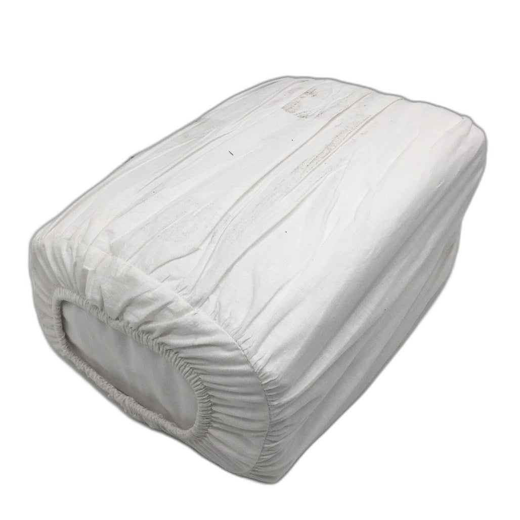 Easy Care Ruched Design White Arlo 100% Cotton Quilt Cover Set QUEEN Bed NEW