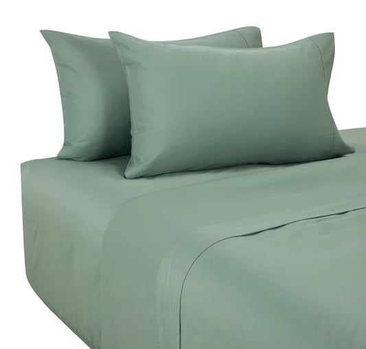 Sage Green 500 Thread Count Australian Grown Cotton Sheet Set QUEEN NEW