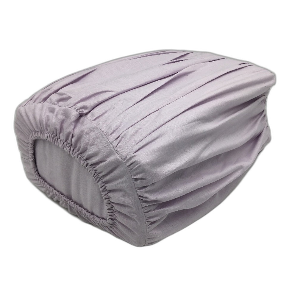 Easy Care Ruched Design Purple Arlo 100% Cotton Quilt Cover Set QUEEN Bed NEW