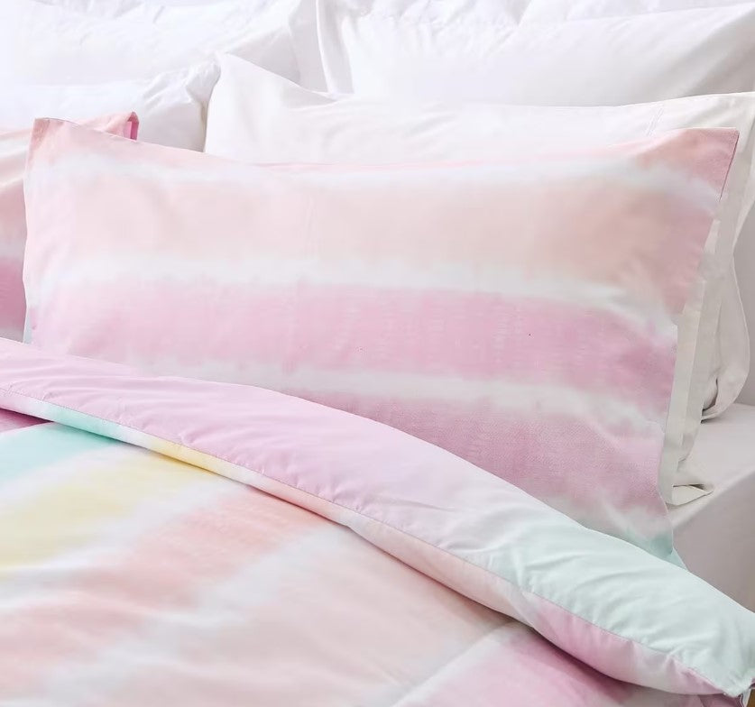 Easy Care Machine Wash Ombre Cotton Rich Reversible Comforter Set DOUBLE NEW