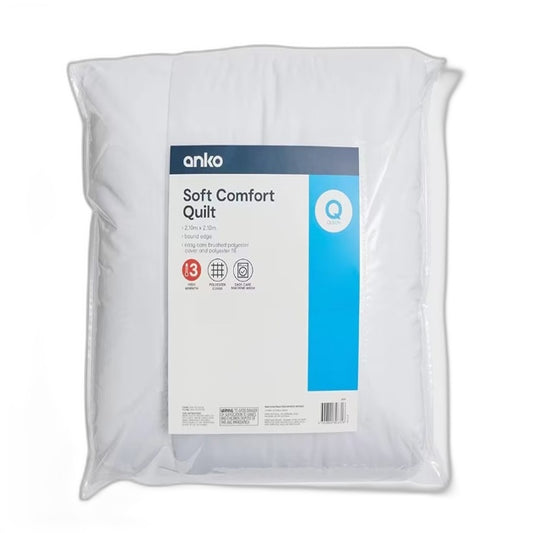 Easy Care Machine Washable High Warmth High Warmth Soft Comfort Quilt QUEEN NEW