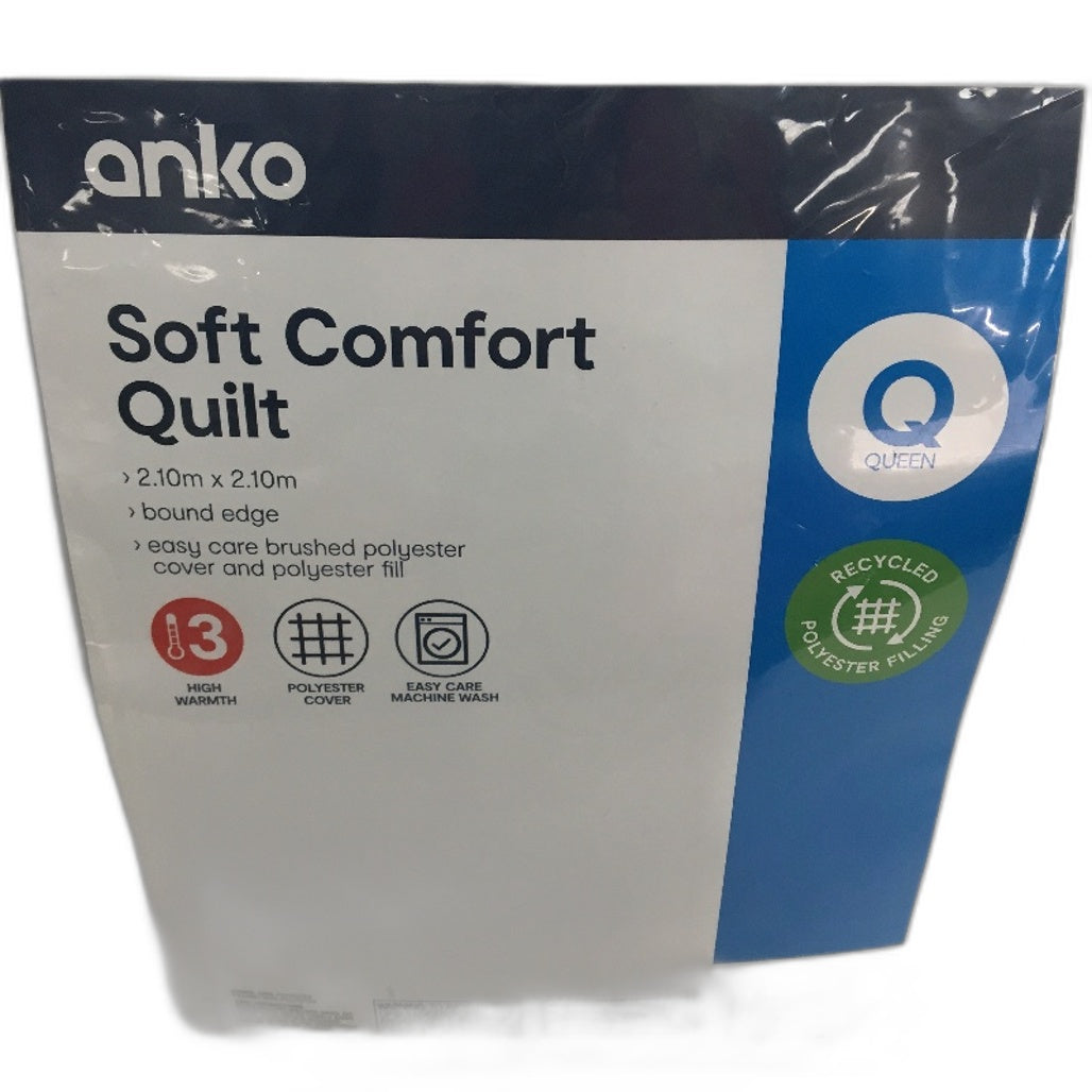 Easy Care Machine Washable High Warmth High Warmth Soft Comfort Quilt QUEEN NEW