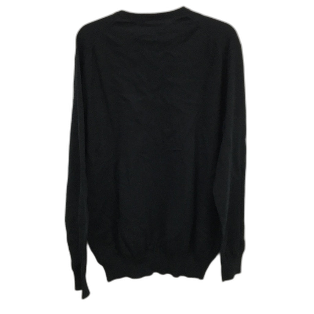 Polo Ralph Lauren Slim Fit Black Pima Cotton V-Neck Sweater Mens Size XL NEW