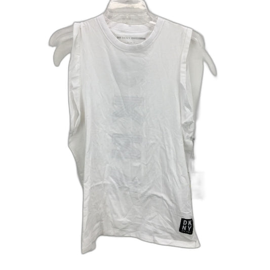 DKNY Sport Cotton Modal Blend White Muscle Tank Ladies Size Medium NEW