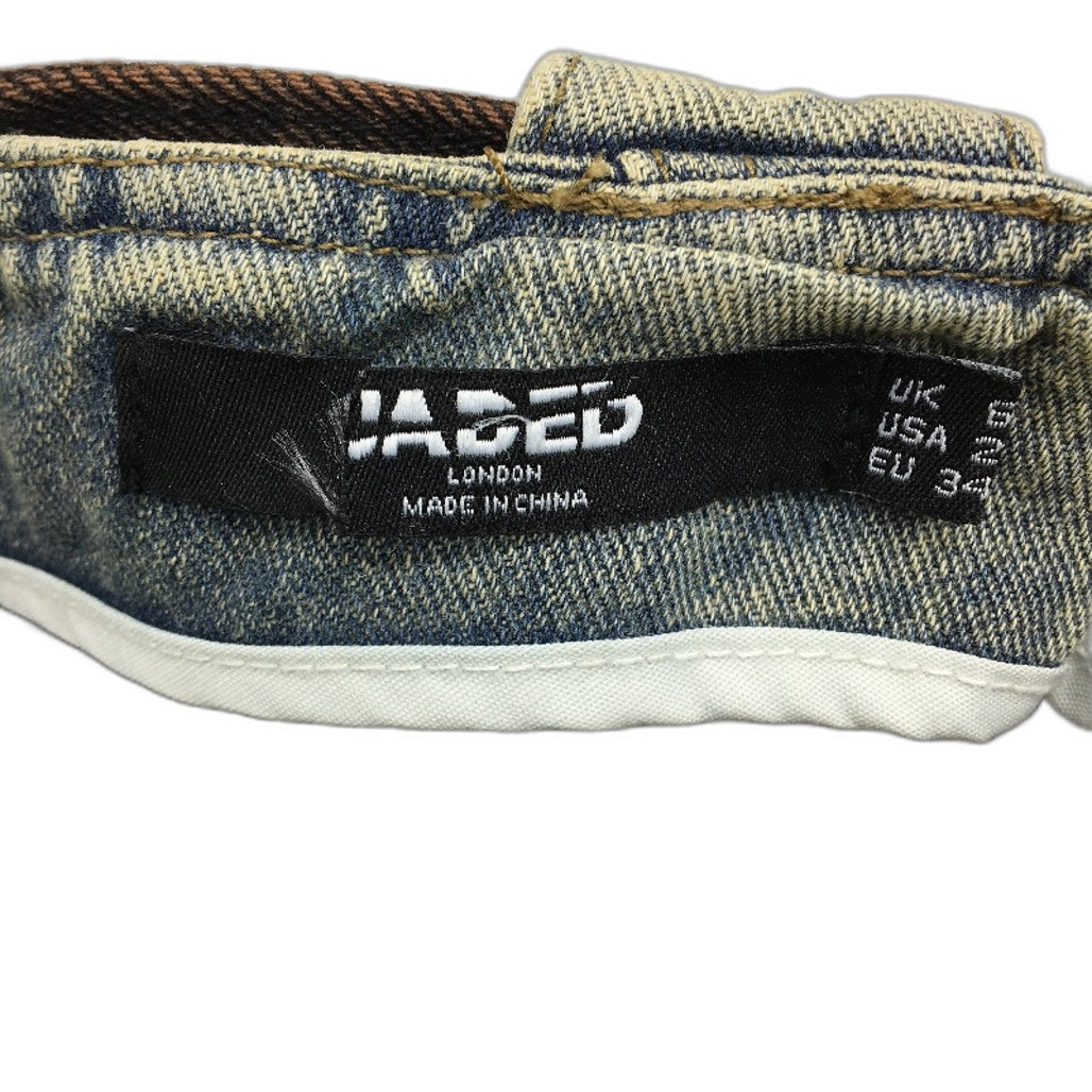 Jaded London Chelsea Light Wash Denim Belted Kilt Mini Dress Size UK 6 NEW