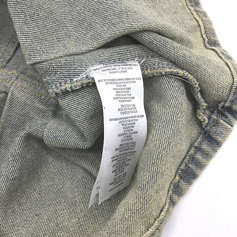 Jaded London Chelsea Light Wash Denim Belted Kilt Mini Dress Size UK 6 NEW