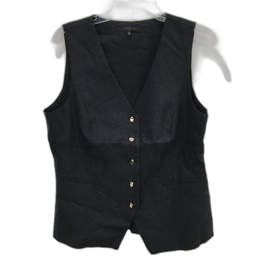 Portmans Olivia Linen Blend Black Vest Ladies Size AU 14 NEW