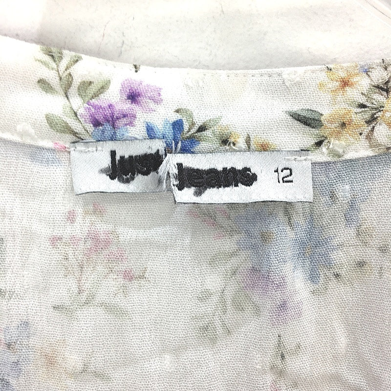 Just Jeans Luna Tiered Floral Pink Blue Dress Ladies Size AU 12 NEW