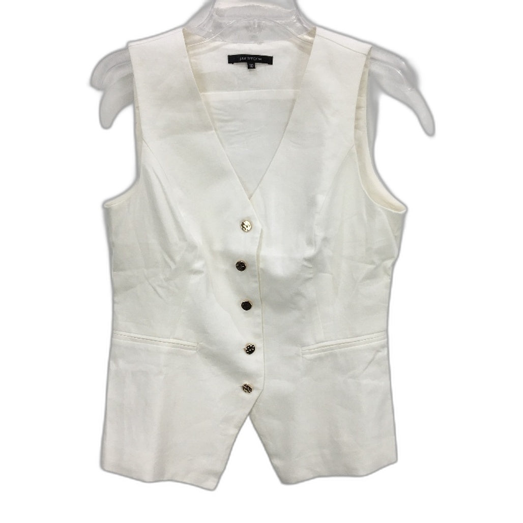 Portmans Olivia Linen Blend White Vest Ladies Size AU 10 NEW