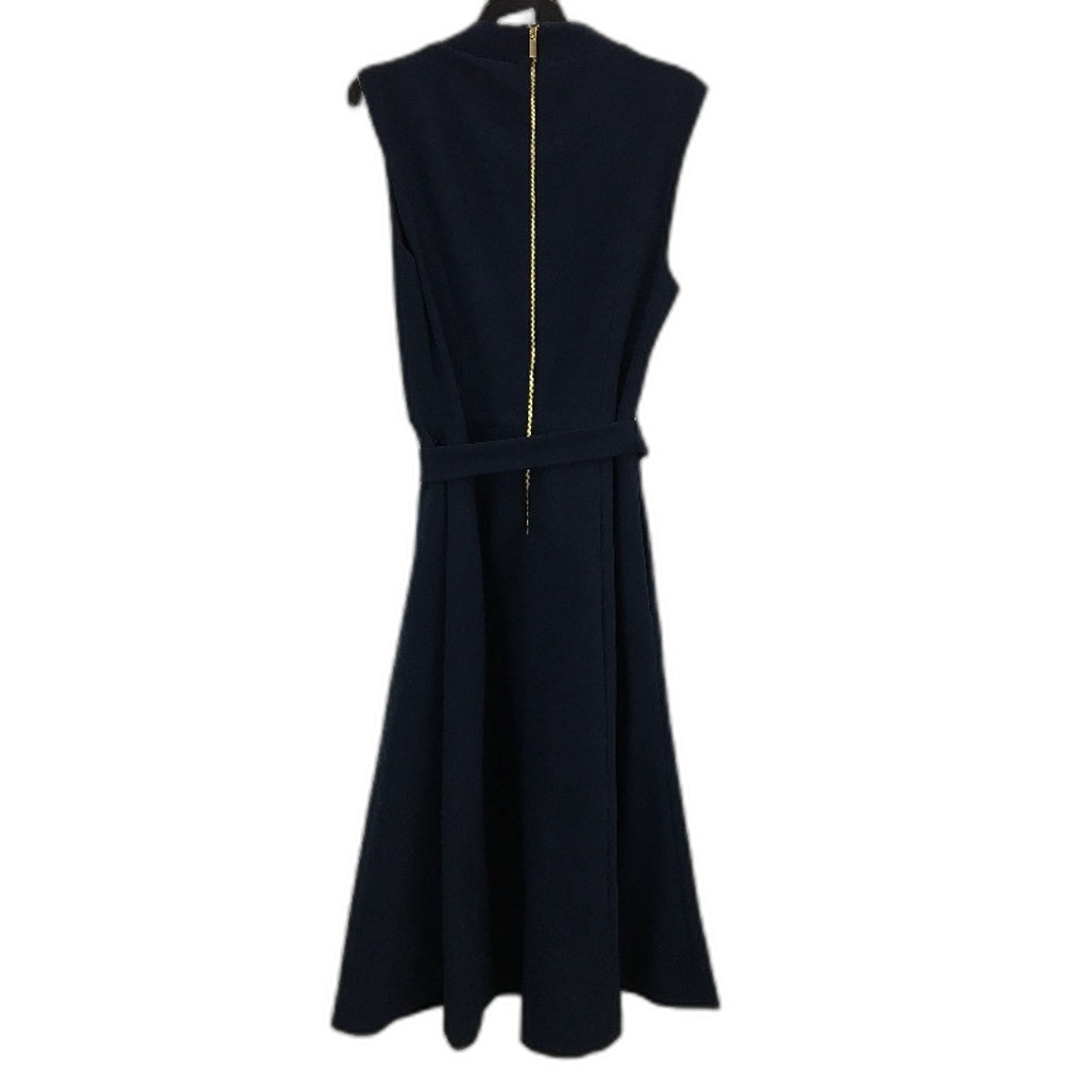 Portmans Rosie Fit & Flare Navy Blue Sleeveless Midi Dress Ladies Size AU 12 NEW