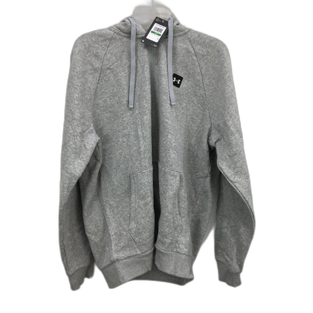 Under Armour Rival Fleece Full Zip Grey Marle Hoodie Mens Size Large NEW