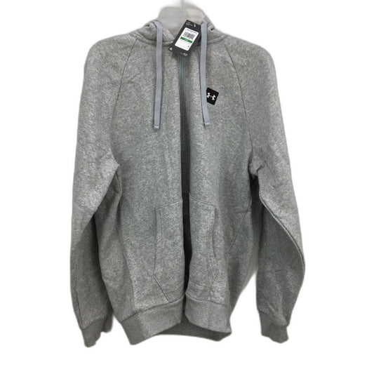 Under Armour Rival Fleece Full Zip Grey Marle Hoodie Mens Size Large NEW