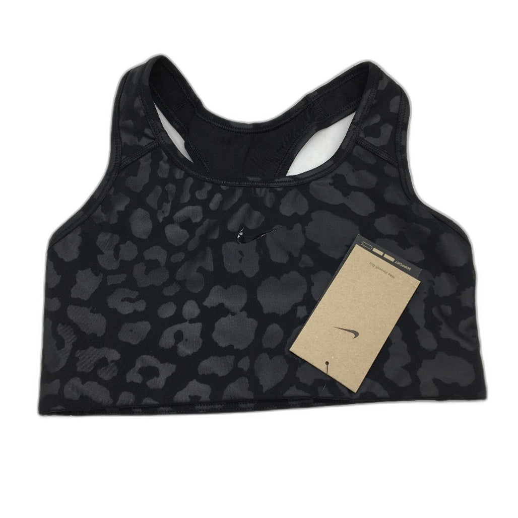 Nike Pro Swoosh Leopard Shine Black No Padding Sports Bra Ladies Size Small NEW