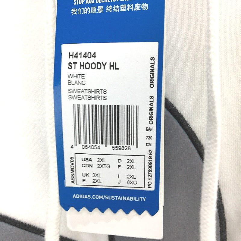 Adidas Adicolor Iridescent Shattered Trefoil White Hoodie Mens Size 2XL NEW