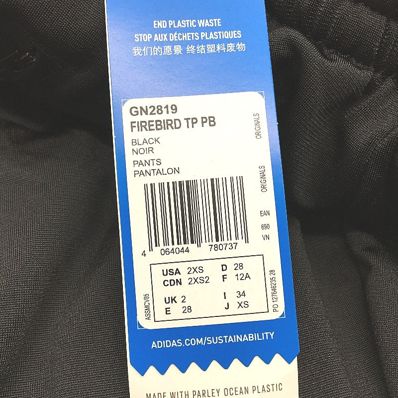 Adidas Adicolor Classics Firebird Black Trackpants Ladies Size UK 2 NEW