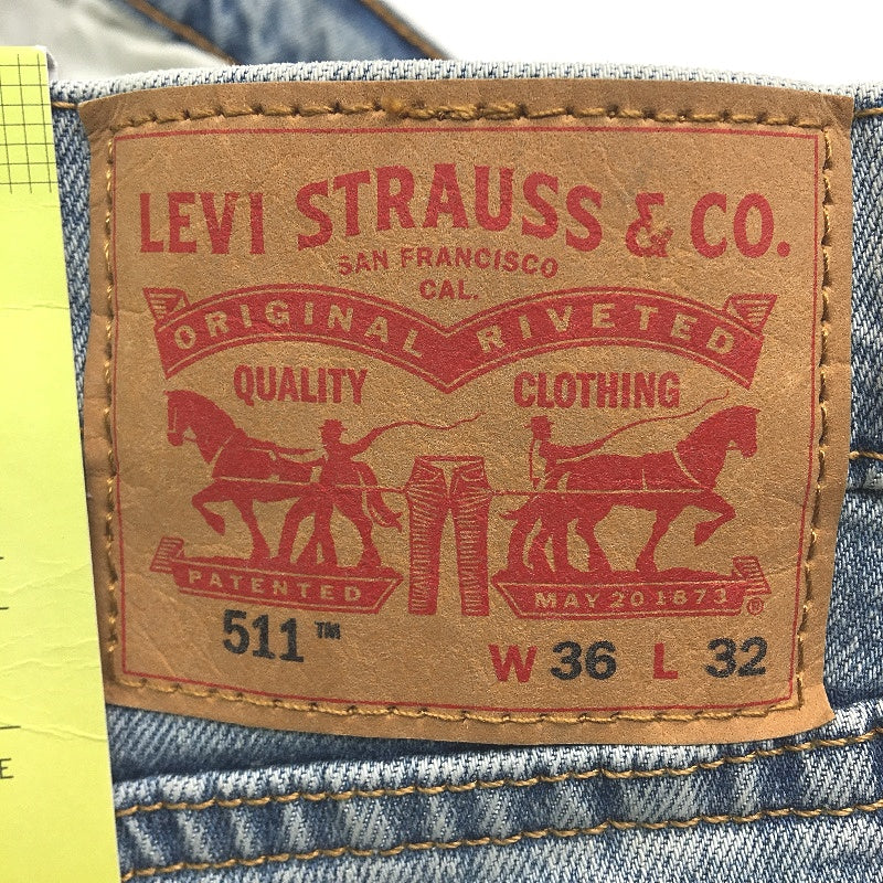 Levi's 511 Slim Flex Stretch Pale Blue Jeans Mens Size W36 L32 NEW