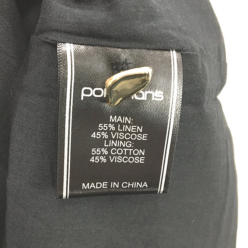 Portmans Olivia Linen Blend Black Vest Ladies Size AU 18 NEW