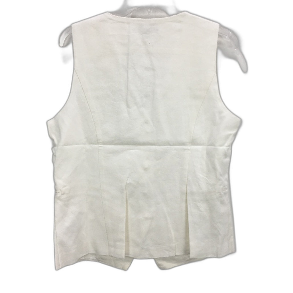 Portmans Olivia Linen Blend White Vest Ladies Size AU 14 NEW