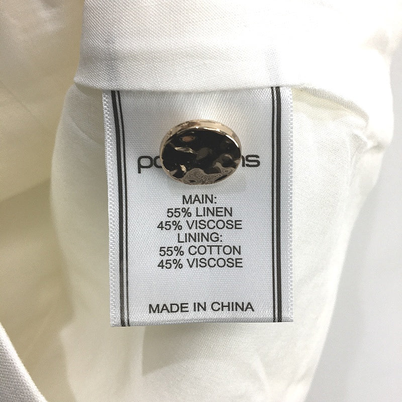 Portmans Olivia Linen Blend White Vest Ladies Size AU 14 NEW