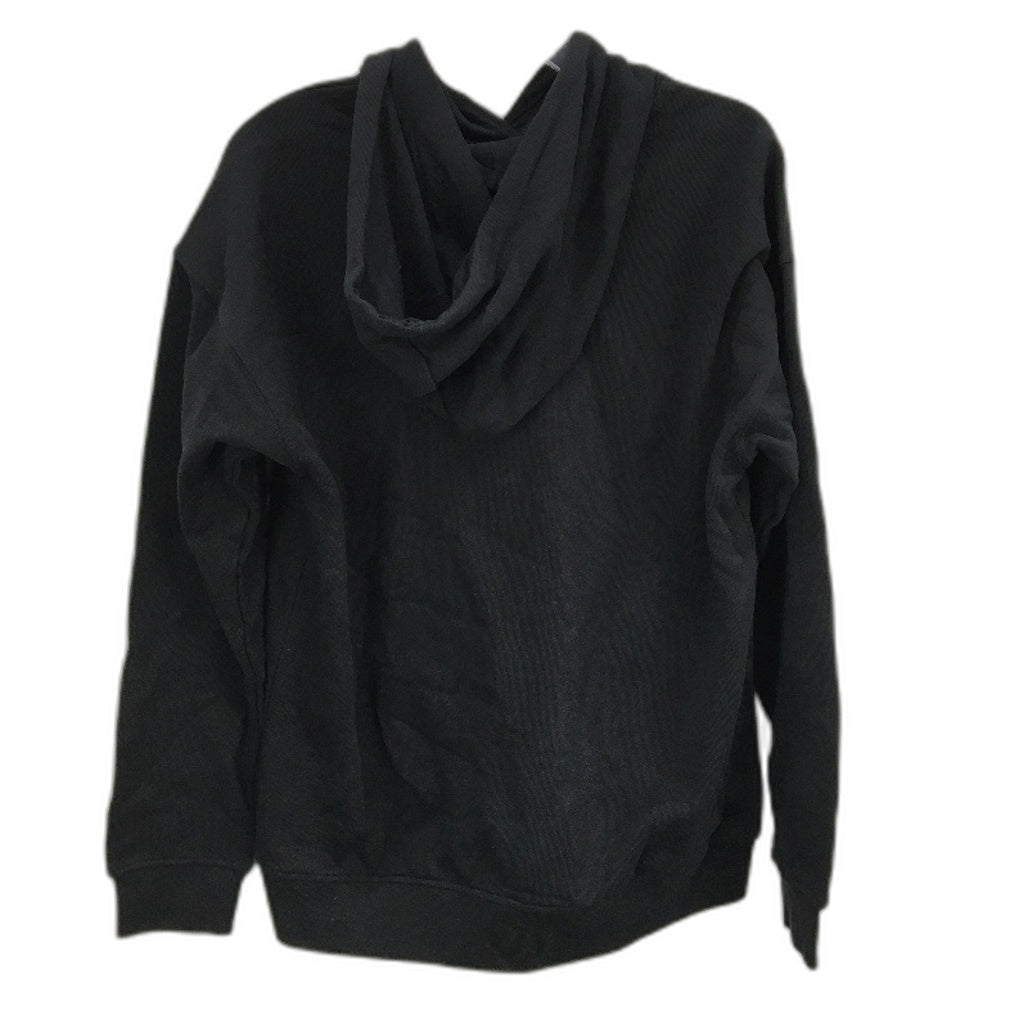 Adidas Adicolor Trefoil French Terry Cotton Black Hoodie Ladies Size UK 10 NEW