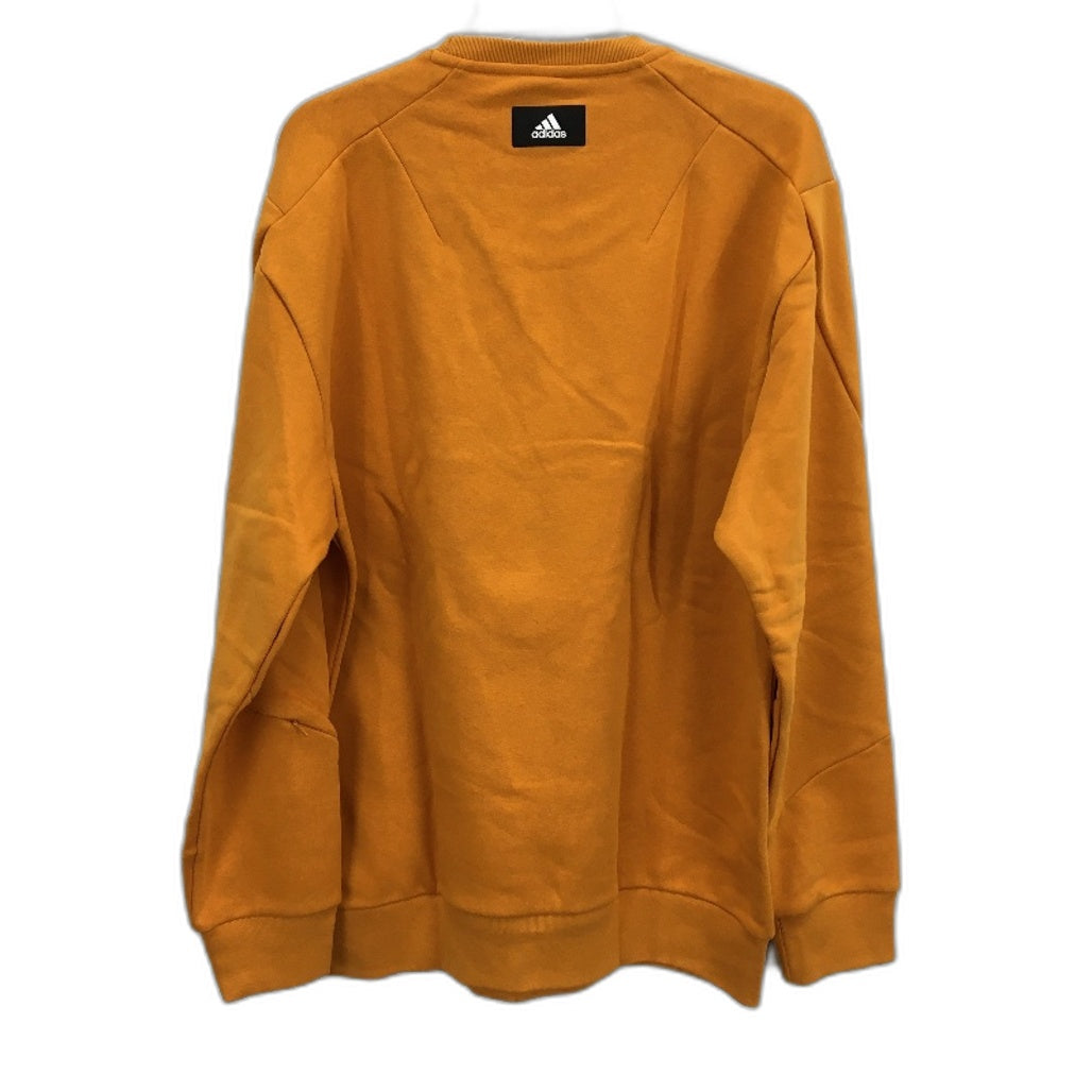 Adidas Future Icon Winterised Crew Neck Orange Sweatshirt Mens Size Large NEW