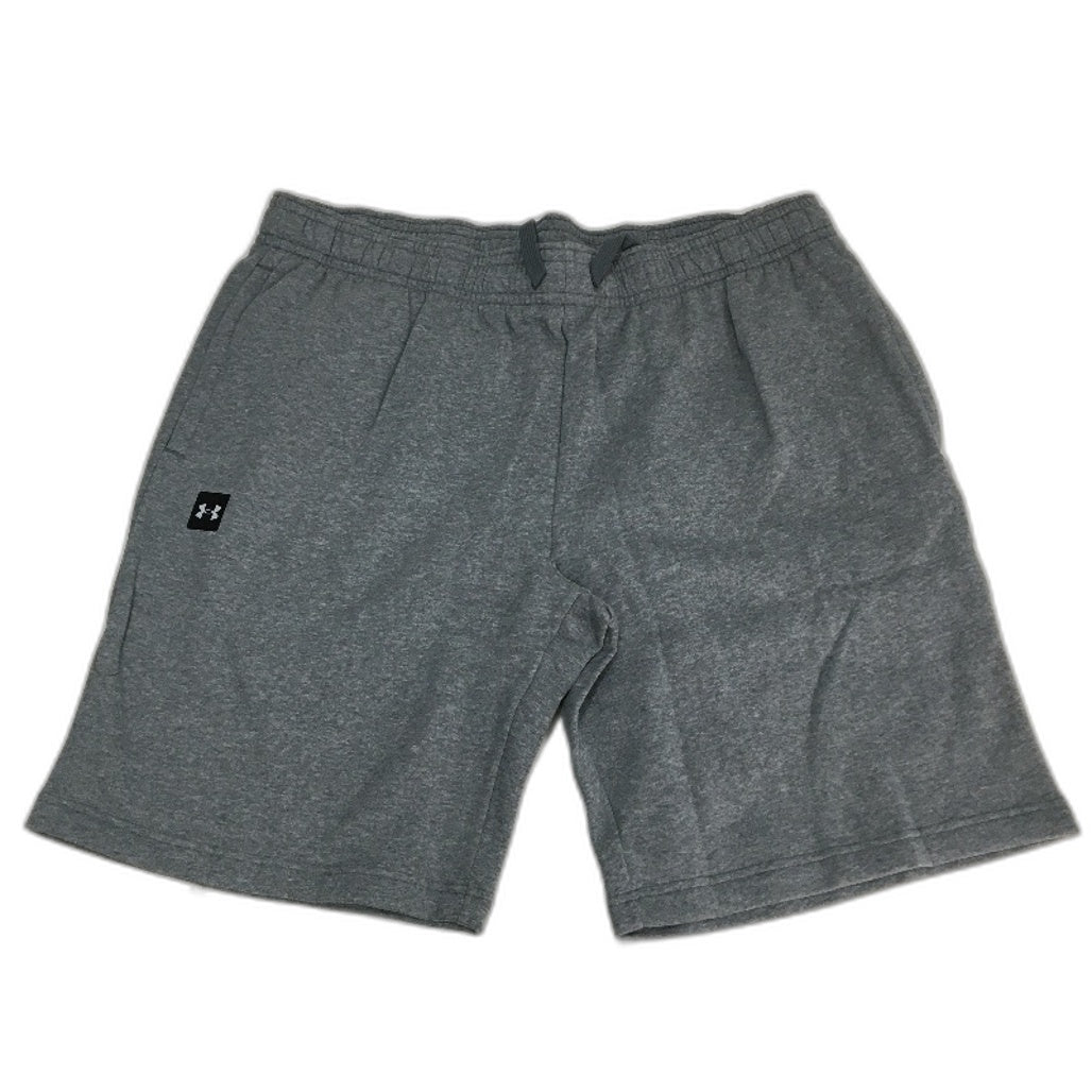 Under Armour Rival Grey Marle Cotton Blend Fleece Shorts Mens Size 2XL NEW