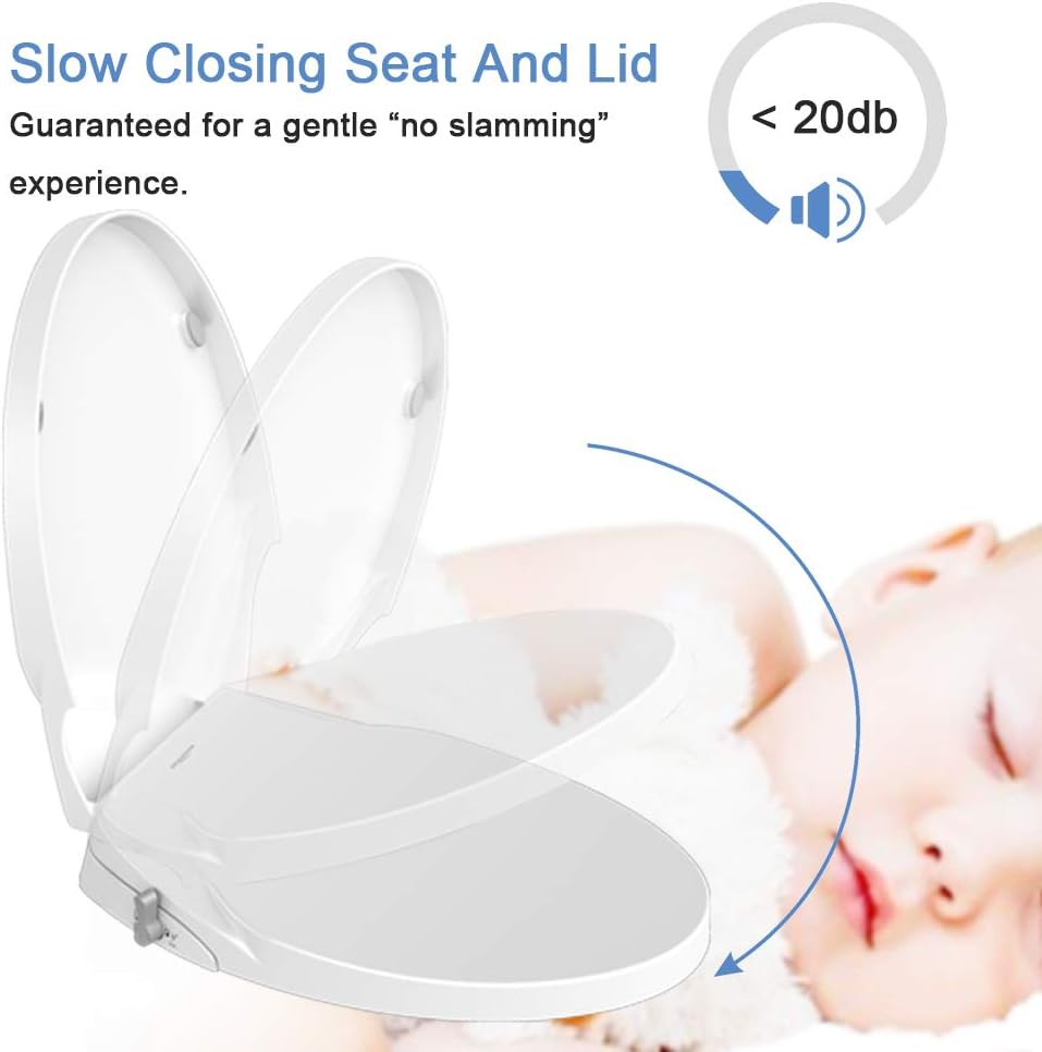 Geoaton Non Electric Bidet Toilet Seat Dual Self Cleaning Nozzles in O Shape NEW